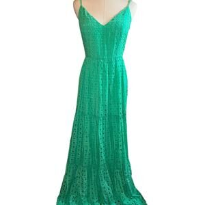 NWT Lilly Pulitzer Sz. 10 MELODY Gustavia Green Eyelet $298 Maxi Dress